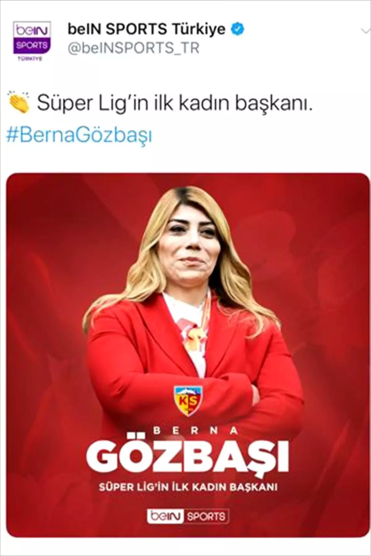 Süper Lig\'in ilk kadın başkanına sosyal medyadan tebrik yağdı