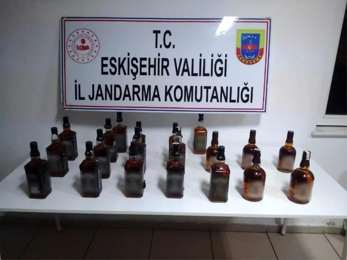 Eskişehir\'de 20 şişe sahte içki ele geçirildi