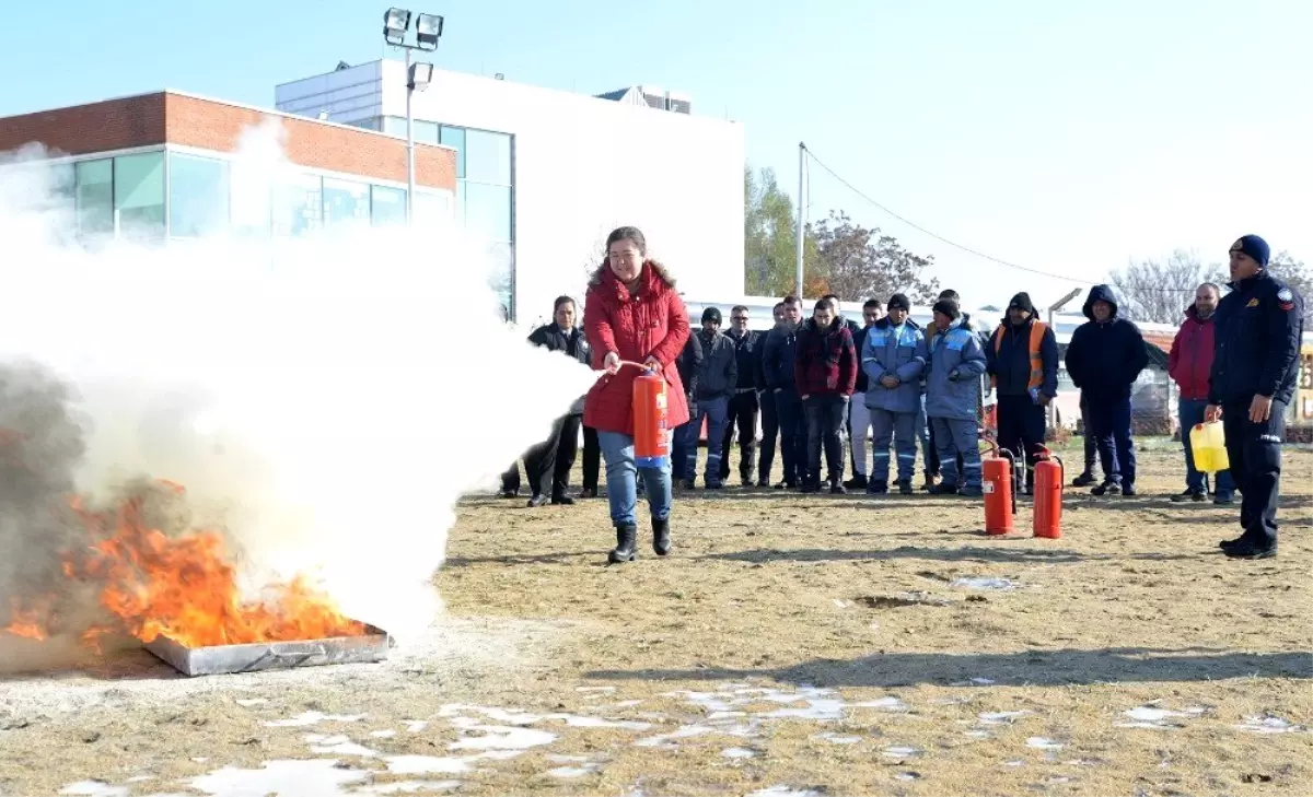 Tepebaşı personeline yangın eğitimi