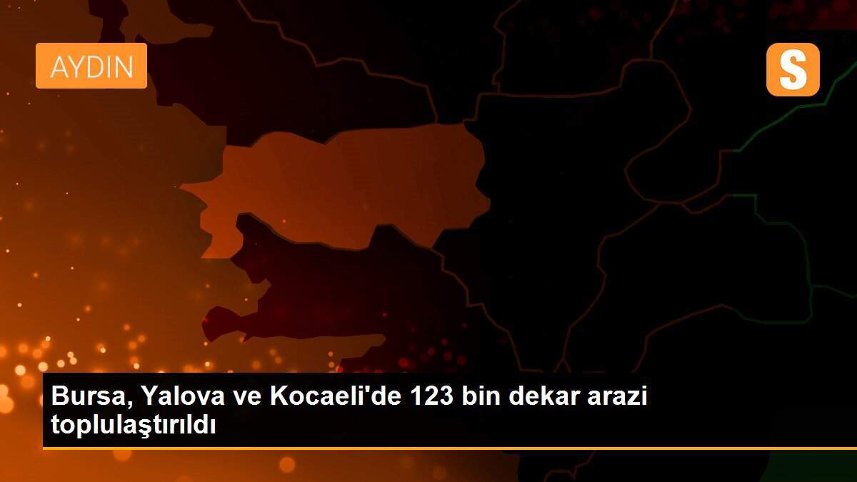 Bursa, Yalova ve Kocaeli\'de 123 bin dekar arazi toplulaştırıldı