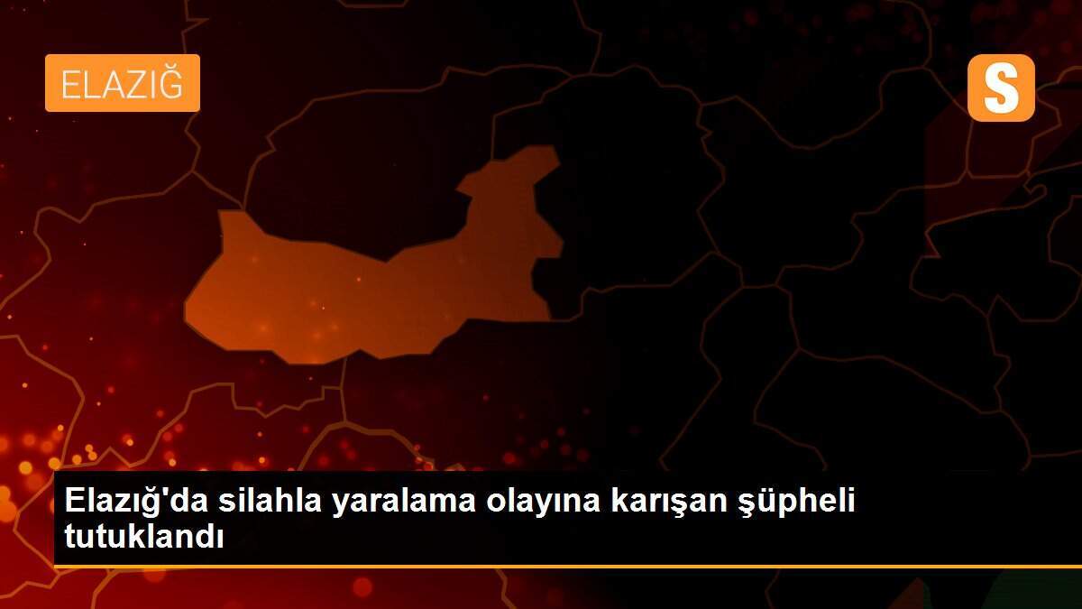 Elazığ\'da silahla yaralama olayına karışan şüpheli tutuklandı