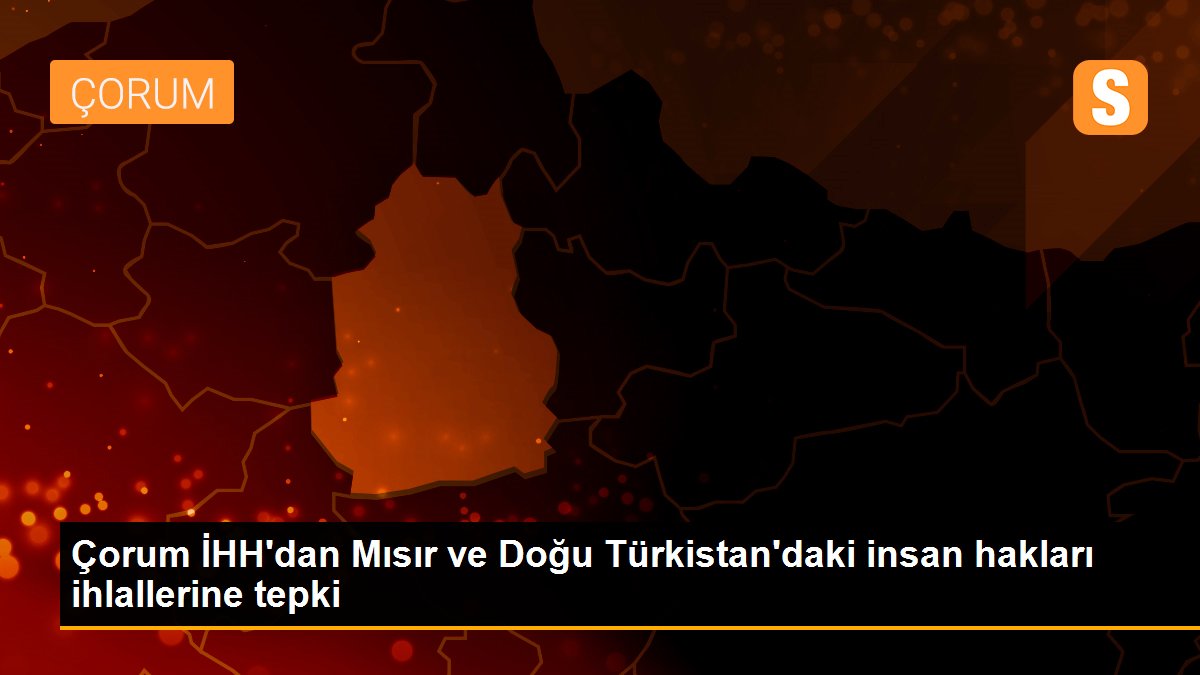 Çorum İHH\'dan Mısır ve Doğu Türkistan\'daki insan hakları ihlallerine tepki