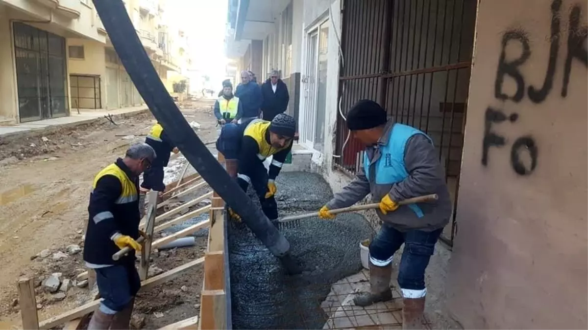 Didim\'de üretilen ilk beton Sevgi Sokak\'ta kullanılmaya başladı