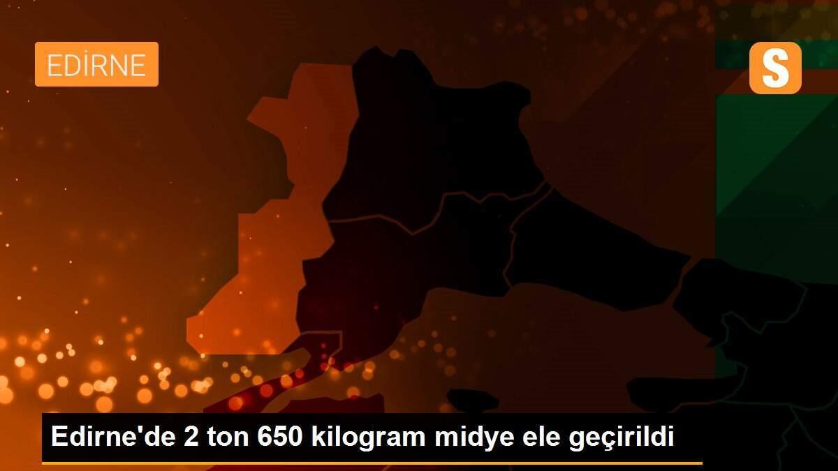 Edirne\'de 2 ton 650 kilogram midye ele geçirildi
