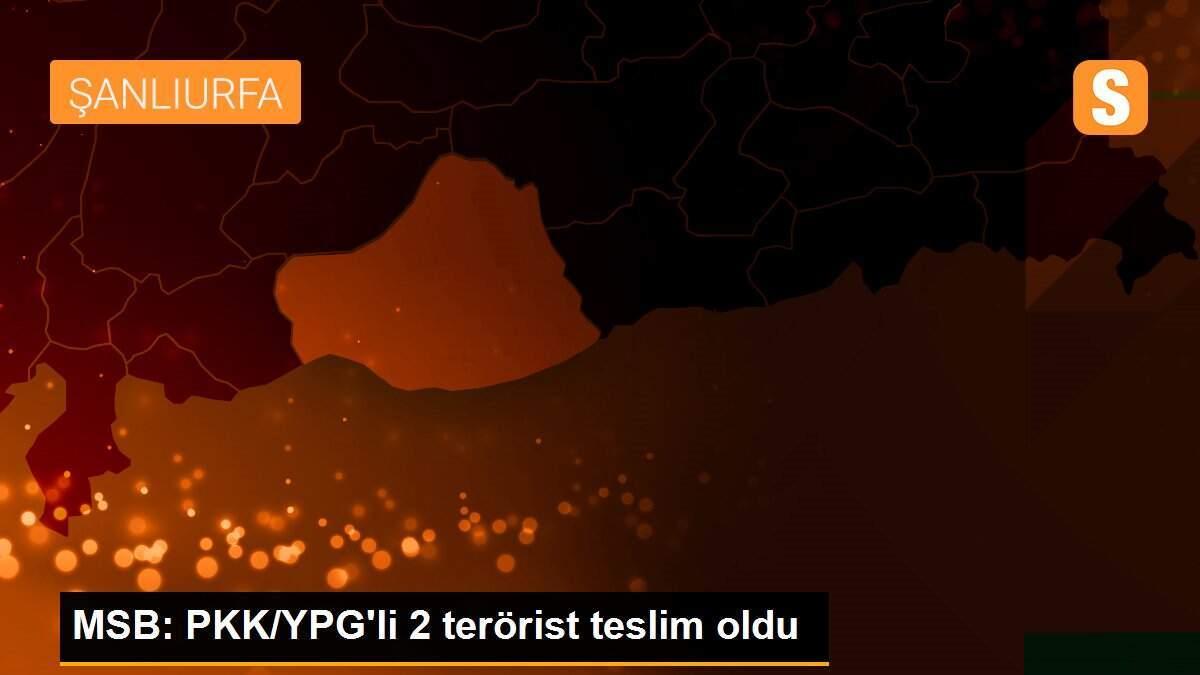 MSB: PKK/YPG\'li 2 terörist teslim oldu