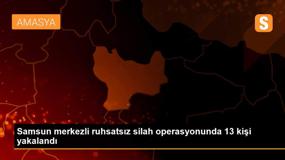 Samsun merkezli ruhsatsız silah operasyonunda 13 kişi yakalandı