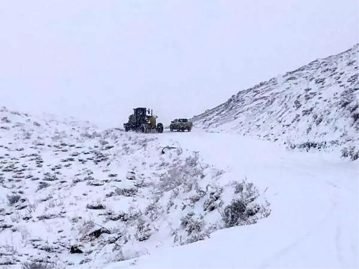 Siirt\'te kardan kapanan köy yolu ulaşıma açıldı