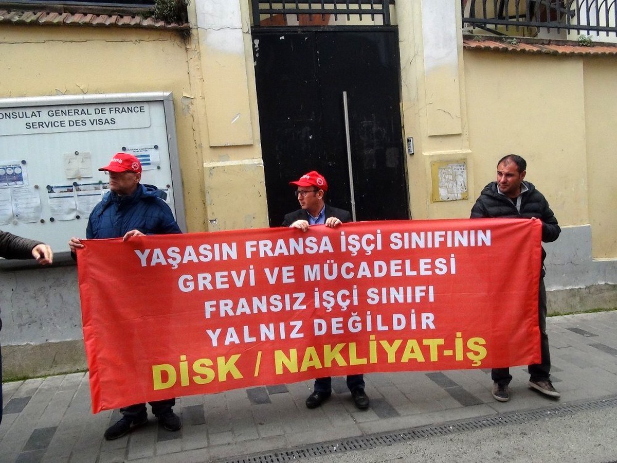 Nakliyat-İş\'ten Fransız işçilerine destek