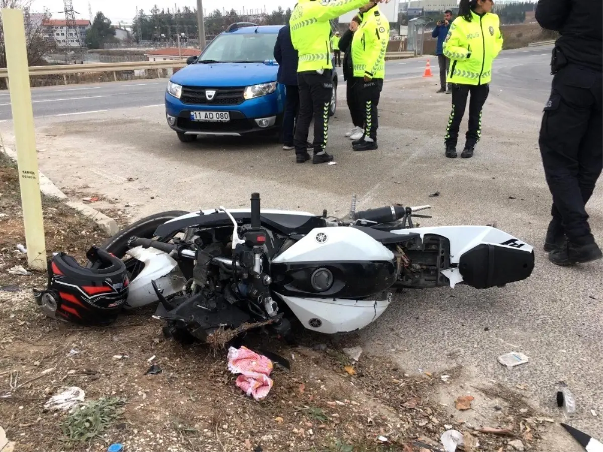 Bilecik\'teki trafik kazasında motosiklet sürücüsü ağır yaralandı