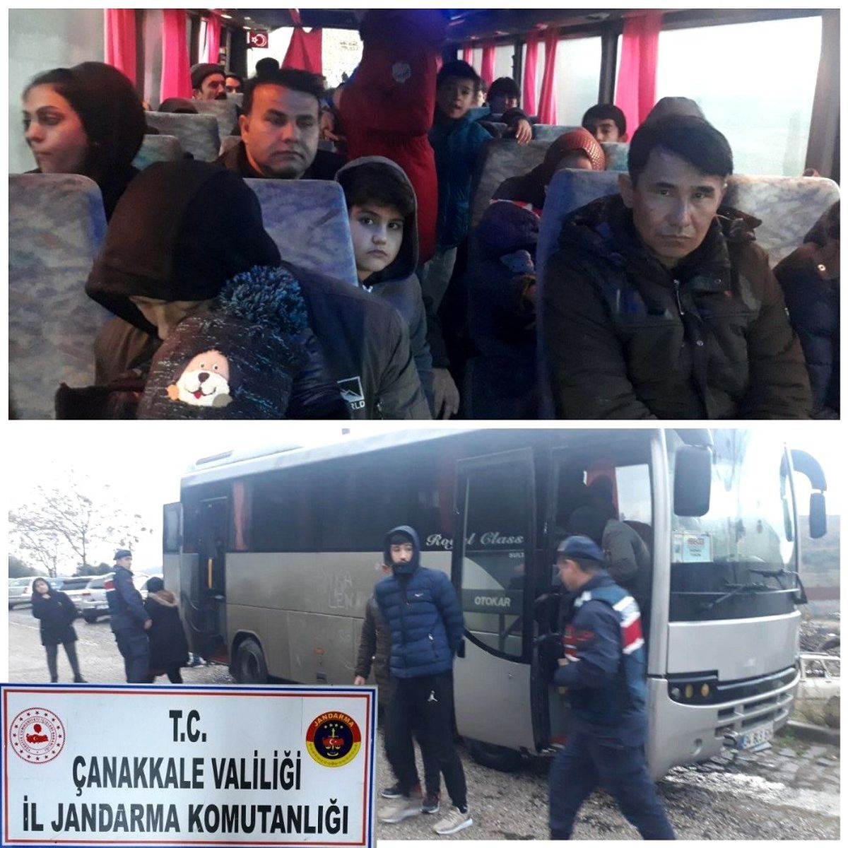 Çanakkale 50 mülteci yakalandı