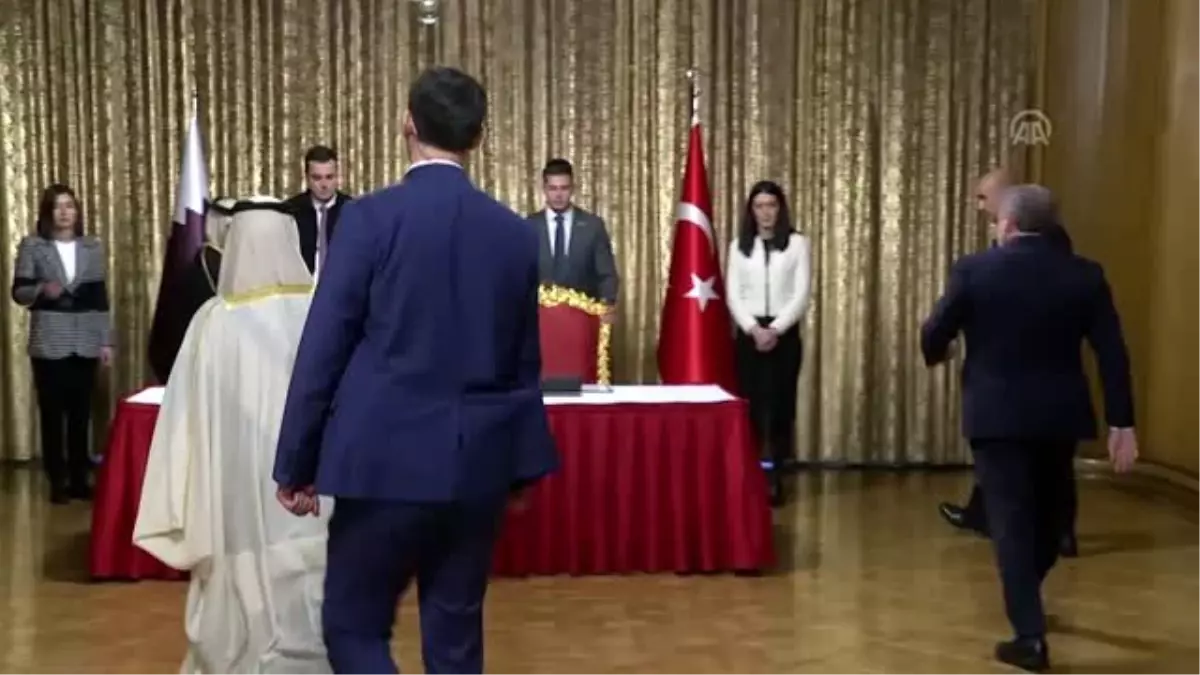 Şentop ve Katar Şura Konseyi Başkanı Ahmed Bin Abdullah Al Mahmud iş birliği protokolü imzaladılar