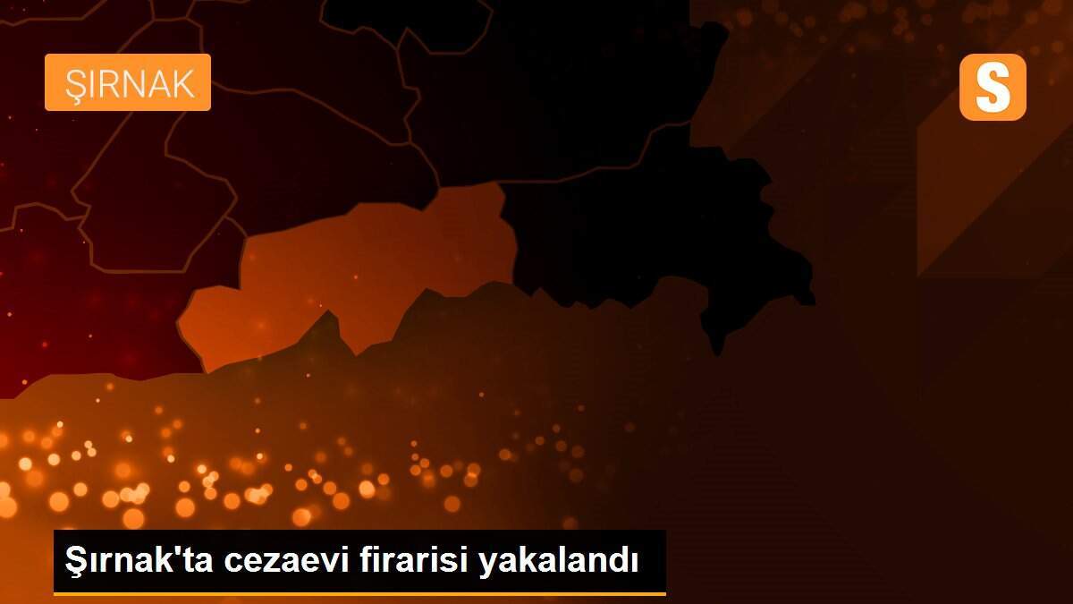 Şırnak\'ta cezaevi firarisi yakalandı