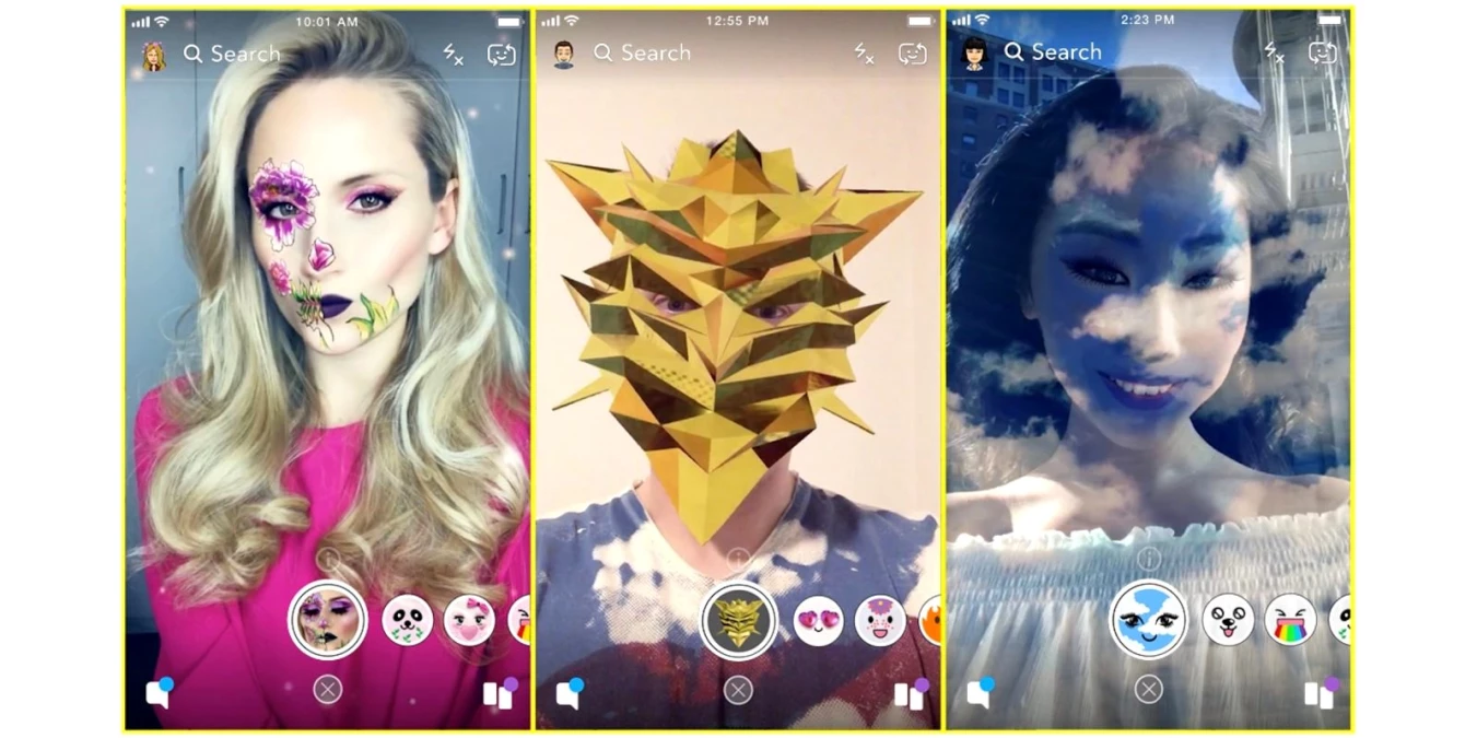 Akıllı Gözlük Uyumlu Yeni Nesil Snapchat AR Filtreleri