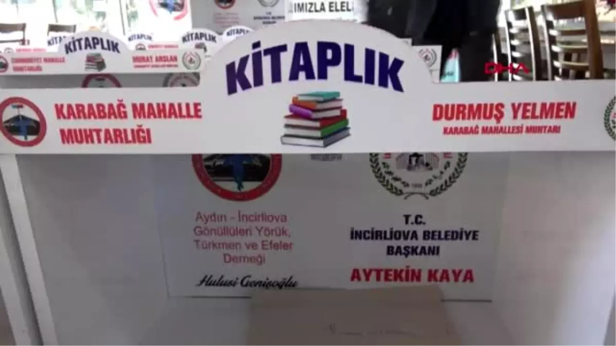 Aydın yörüklerden muhtarlara \'mini kitaplık\' hediyesi