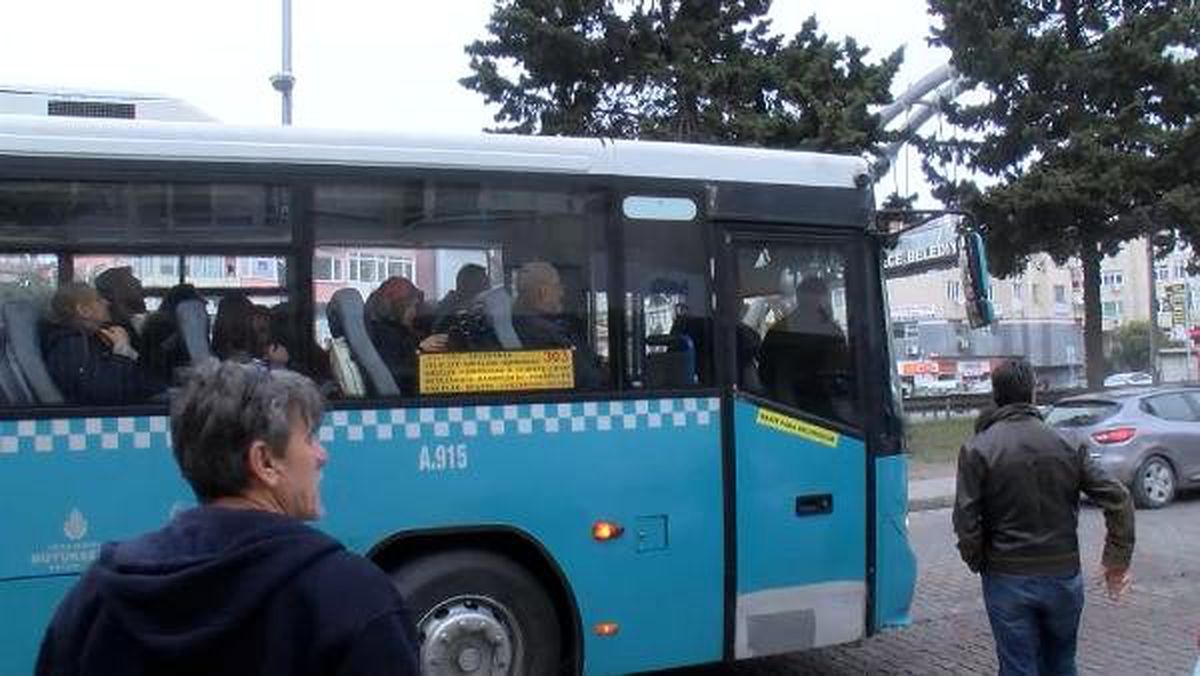 Büyükçekmece\'de otobüste taciz iddiası ortalığı karıştırdı