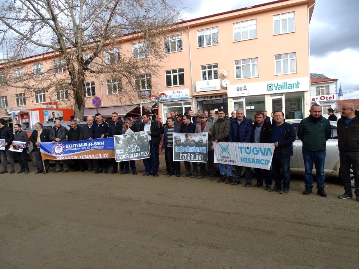 Hisarcık\'ta STK\'lardan Doğu Türkistan\'da yaşanan zulme karşı ortak basın açıklaması