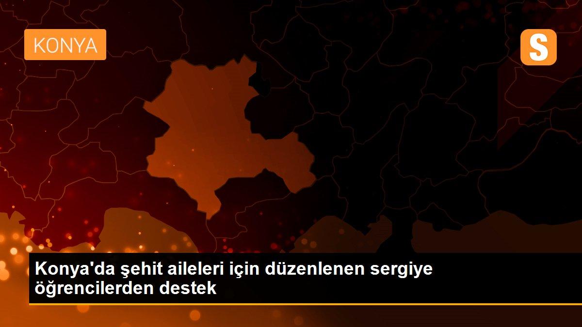 Konya\'da şehit aileleri için düzenlenen sergiye öğrencilerden destek