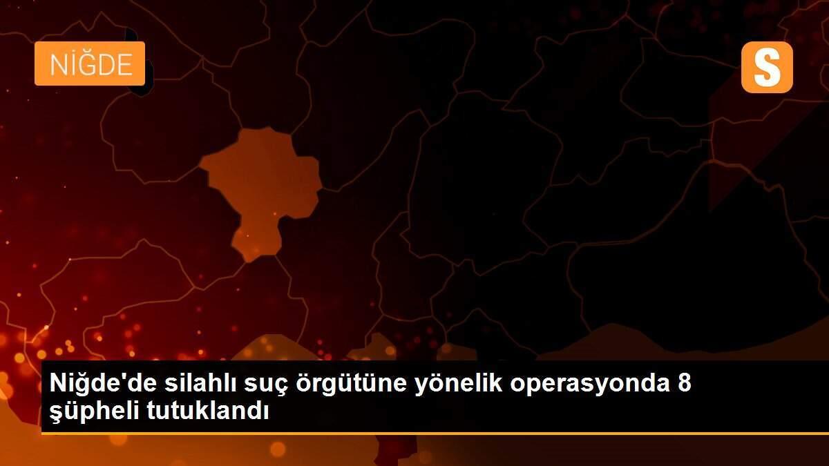 Niğde\'de silahlı suç örgütüne yönelik operasyonda 8 şüpheli tutuklandı