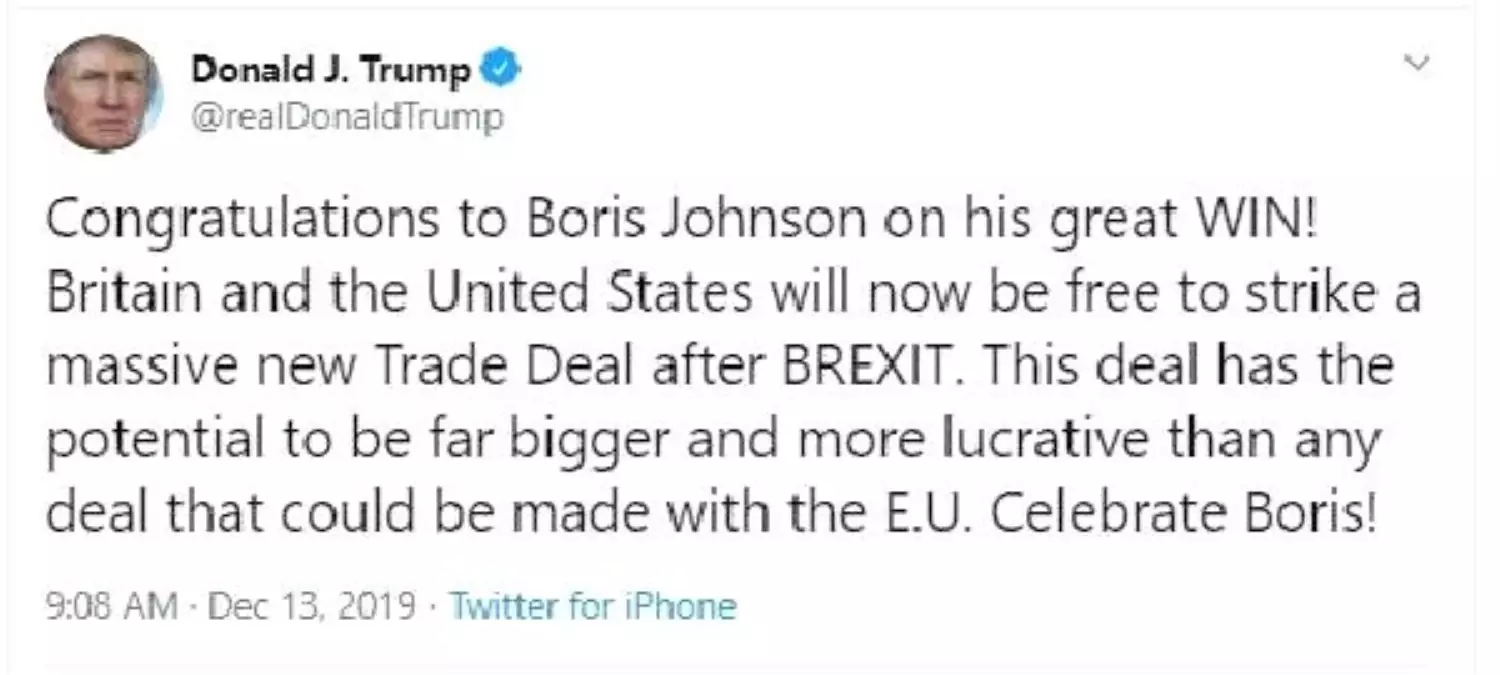 Trump\'tan Boris Johnson\'a tebrik