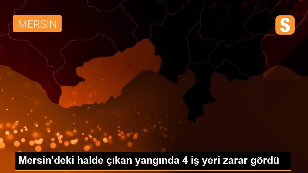 Mersin\'deki halde çıkan yangında 4 iş yeri zarar gördü
