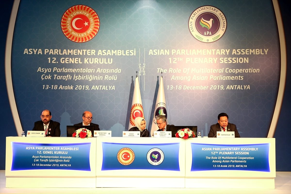 Asya Parlamenter Asamblesi 12. Genel Kurulu Antalya\'da devam ediyor