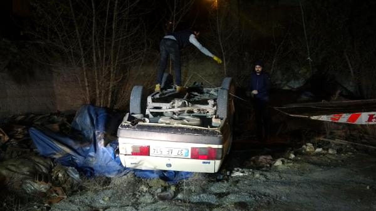 Takla atan otomobilin alkollü sürücüsü yaralandı