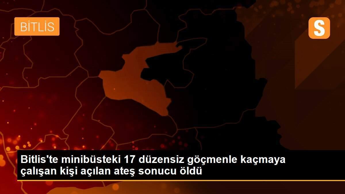 Bitlis\'te minibüsteki 17 düzensiz göçmenle kaçmaya çalışan kişi açılan ateş sonucu öldü