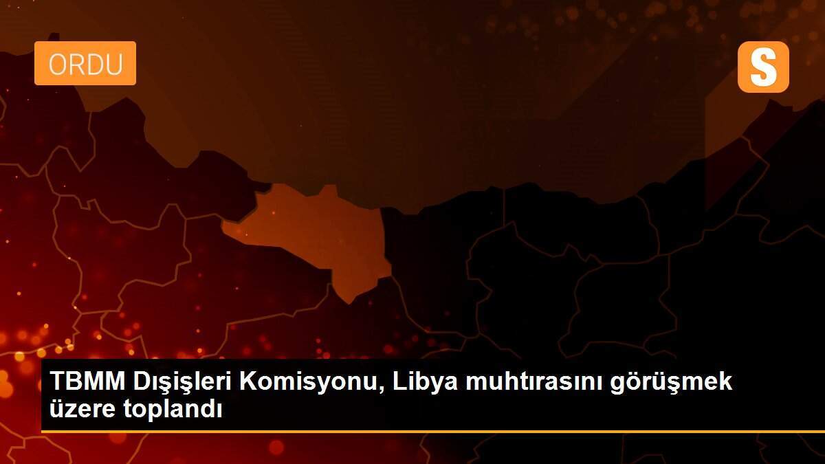 TBMM Dışişleri Komisyonu, Libya muhtırasını görüşmek üzere toplandı
