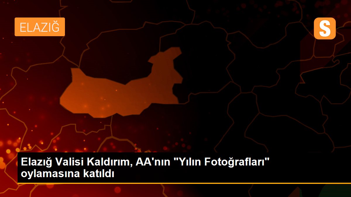 Elazığ Valisi Kaldırım, AA\'nın "Yılın Fotoğrafları" oylamasına katıldı