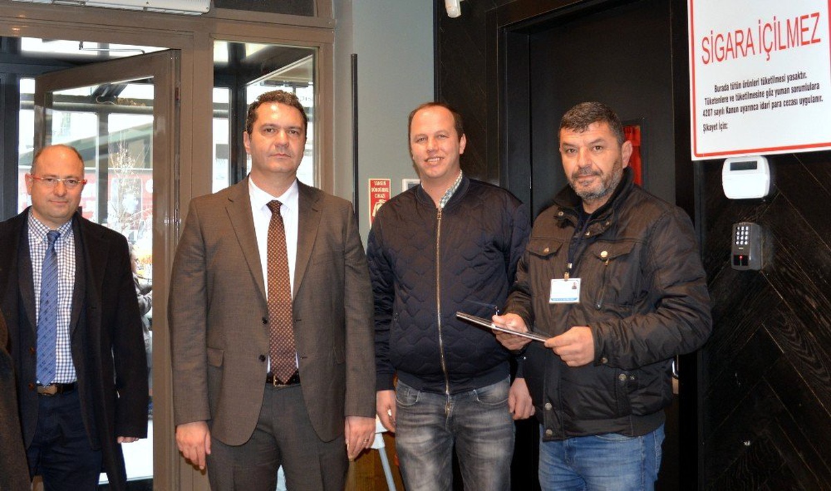 İl Sağlık Müdürü Bilge\'den işyerlerine tütün denetim ve bilgilendirme ziyareti