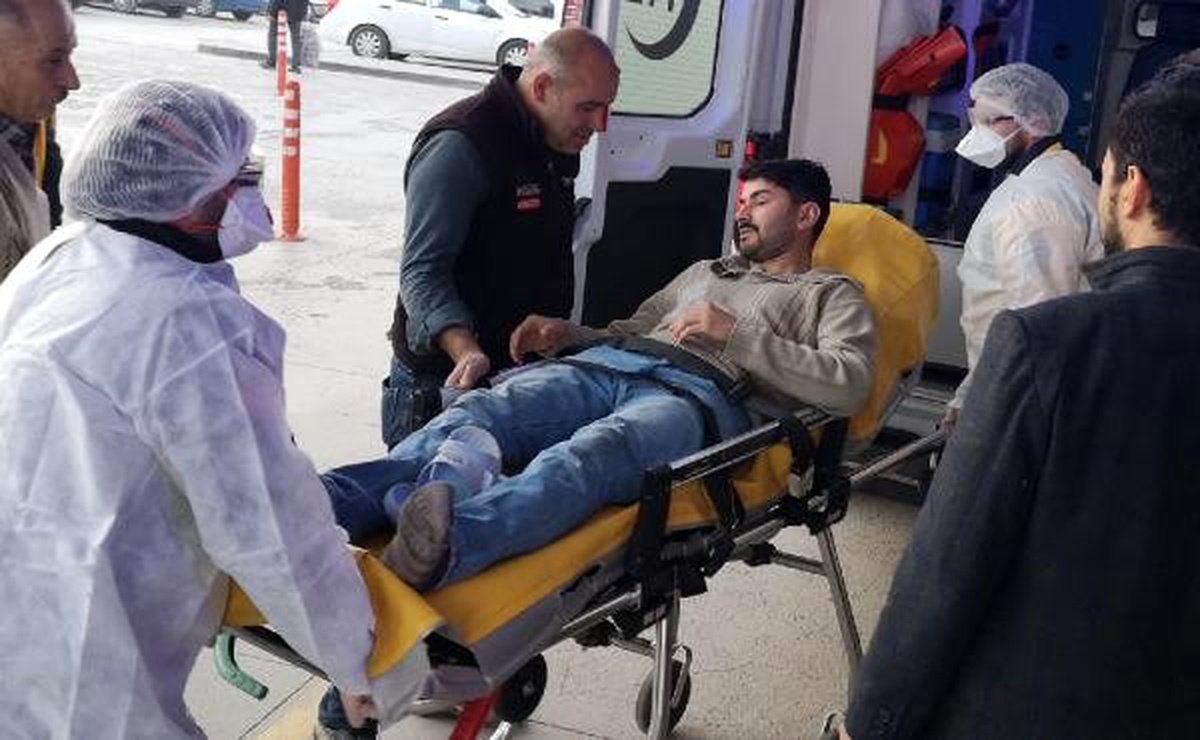 Sondaj yaparken gazdan etkilenen işçi, hastanelik oldu