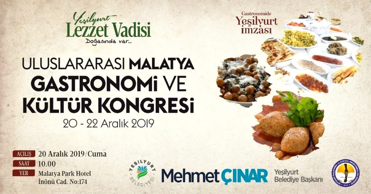 1.Uluslararası Malatya Gastronomi ve Kültür Kongresi 20-22 Aralık\'ta