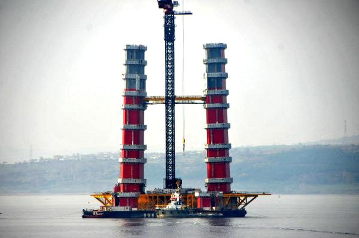 1915 Çanakkale Köprüsü ayakları 100 metreye ulaştı