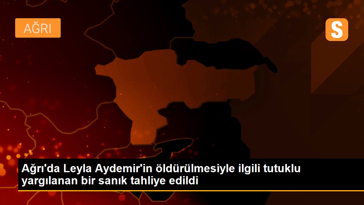 Ağrı\'da Leyla Aydemir\'in öldürülmesiyle ilgili tutuklu yargılanan bir sanık tahliye edildi