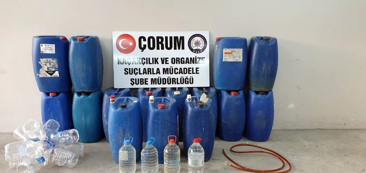 Çorum\'da kaçak içki operasyonu