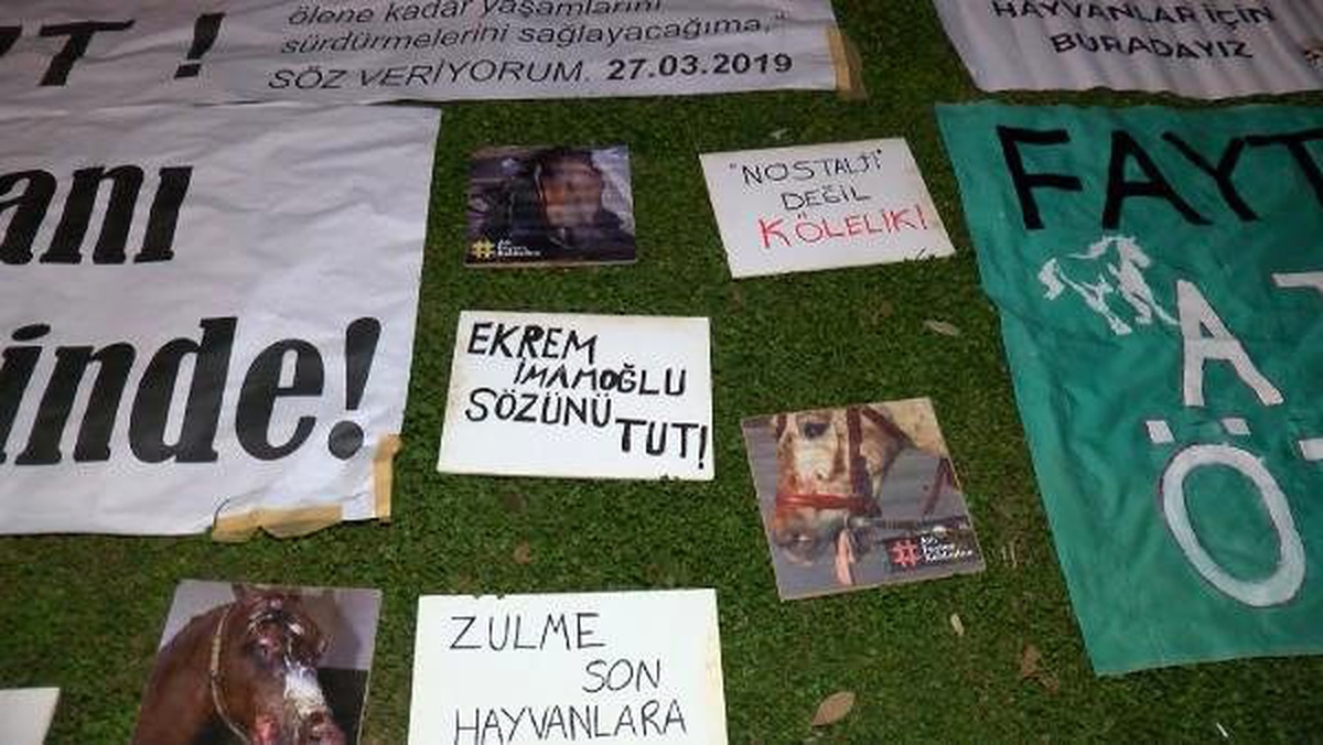 İBB önünde fayton için çadırlı protesto sürüyor