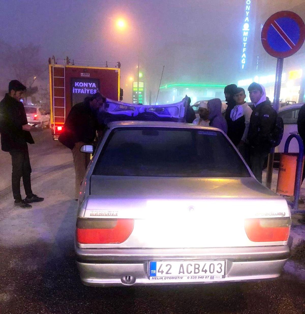Kulu\'da otomobil yangını