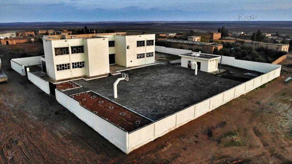 Rasulayn\'da teröristlerce karargah olarak kullanılan okulun onarımı tamamlandı