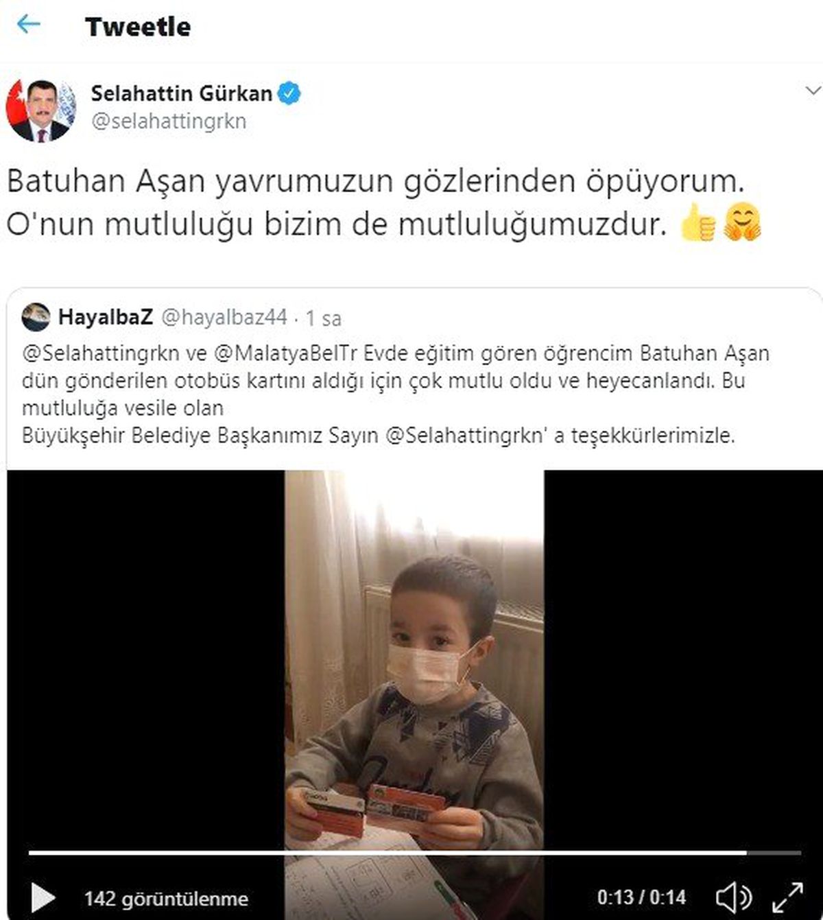 Başkan Gürkan\'dan örnek davranış