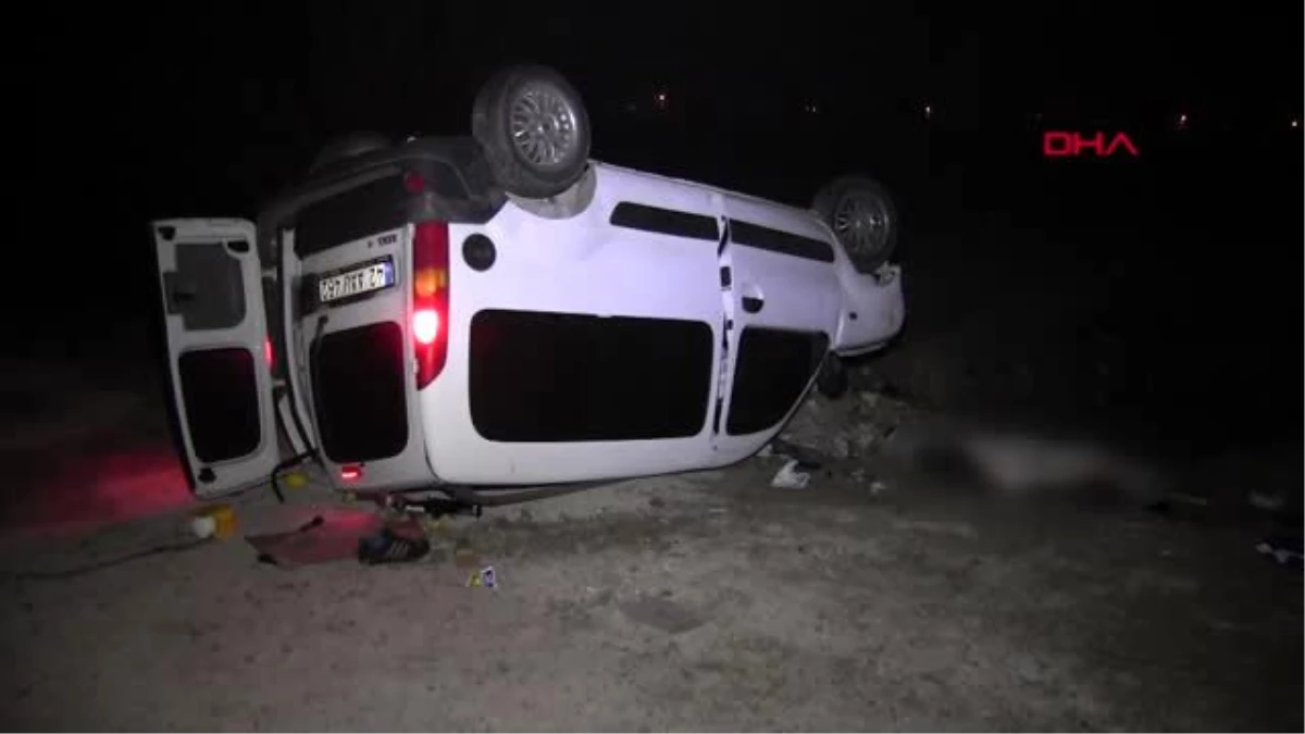 Konya hafif ticari araç takla attı 1 ölü, 4 yaralı