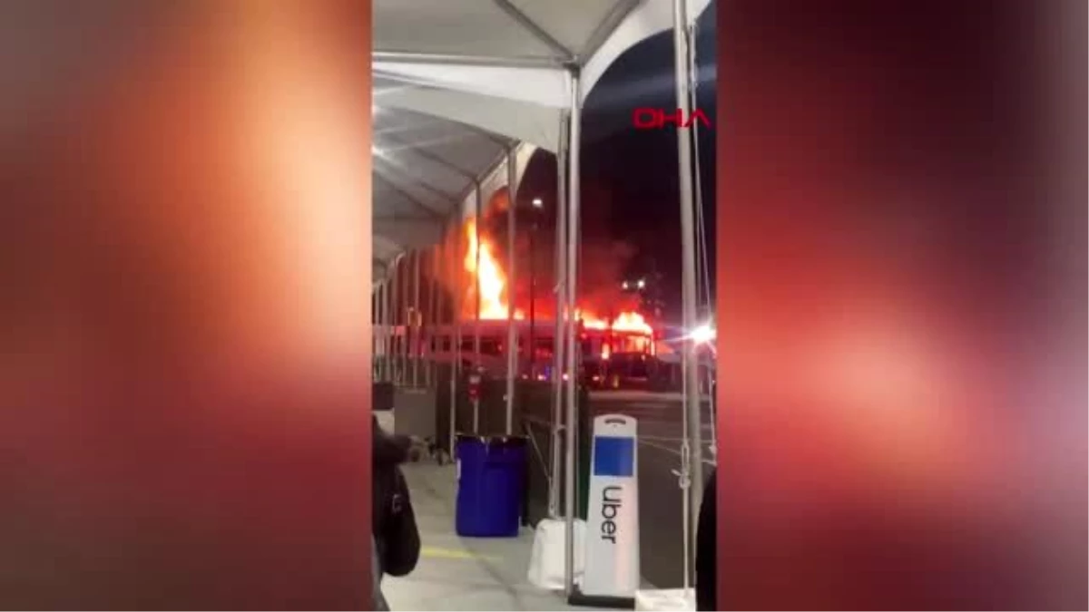 Los angeles havalimanında korkutan yangın