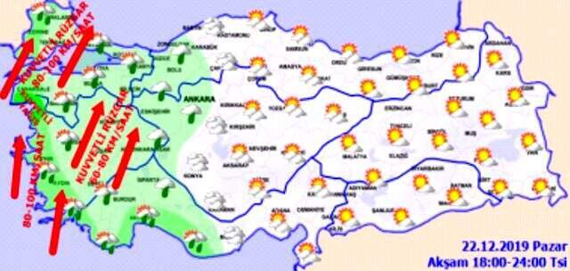Meteoroloji'den yağmur ve fırtına uyarısı