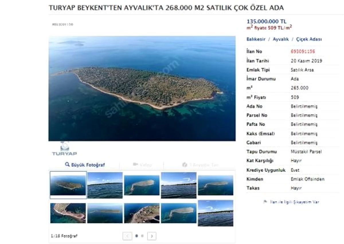 Türkiye\'de 457 milyon değerinde 4 ada ve 1 yarımada satılık