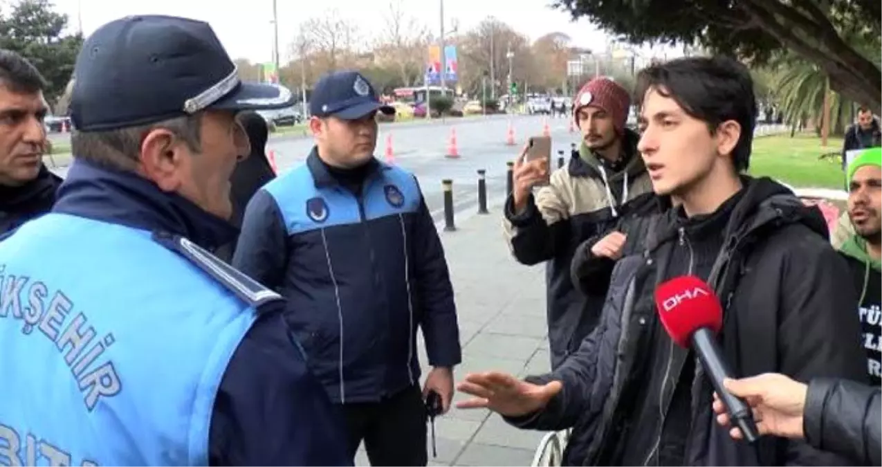 İBB önündeki fayton protestosunda 5. gün! Eylemciler ile zabıta arasında gerginlik çıktı