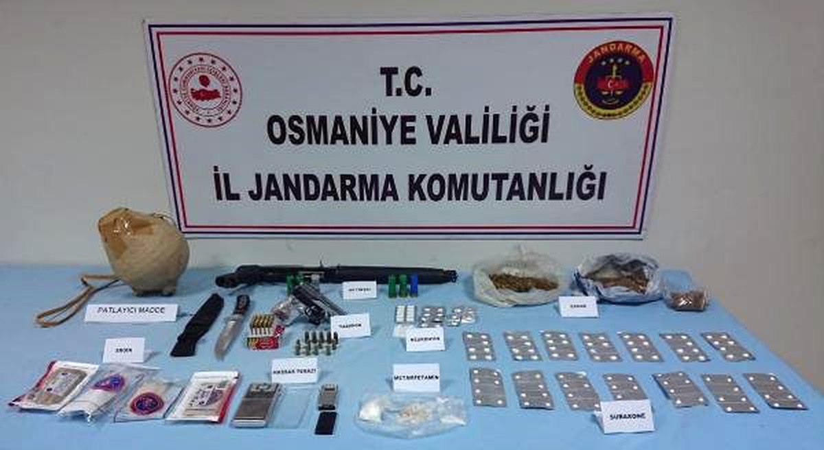 Jandarmanın uyuşturucu operasyonunda patlayıcı madde bulundu