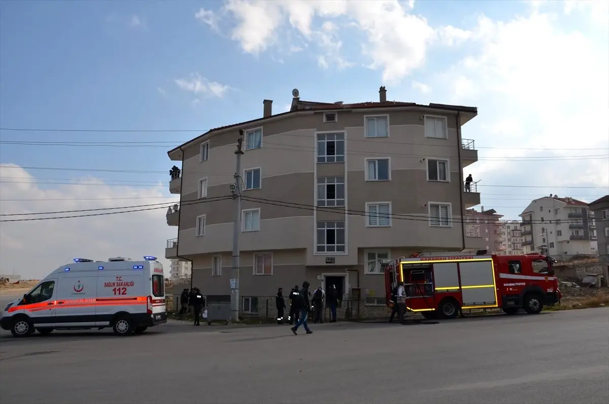 Karaman\'da apartmanın bodrum katında çıkan yangın söndürüldü
