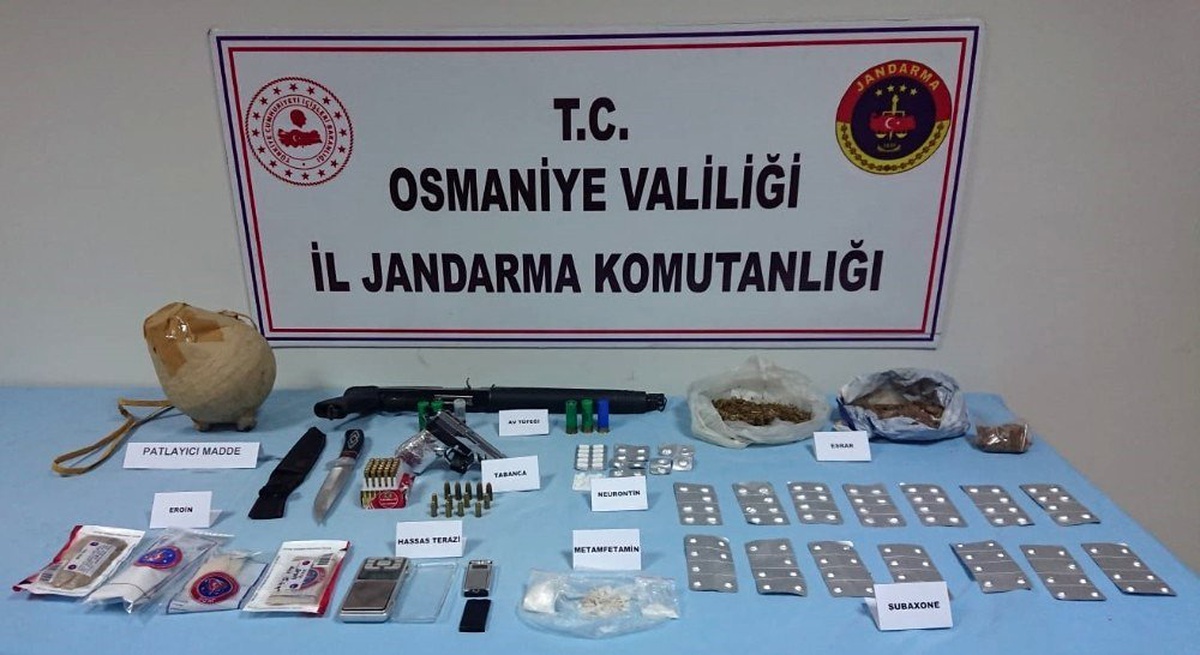 Osmaniye\'de patlayıcı ve uyuşturucu operasyonu