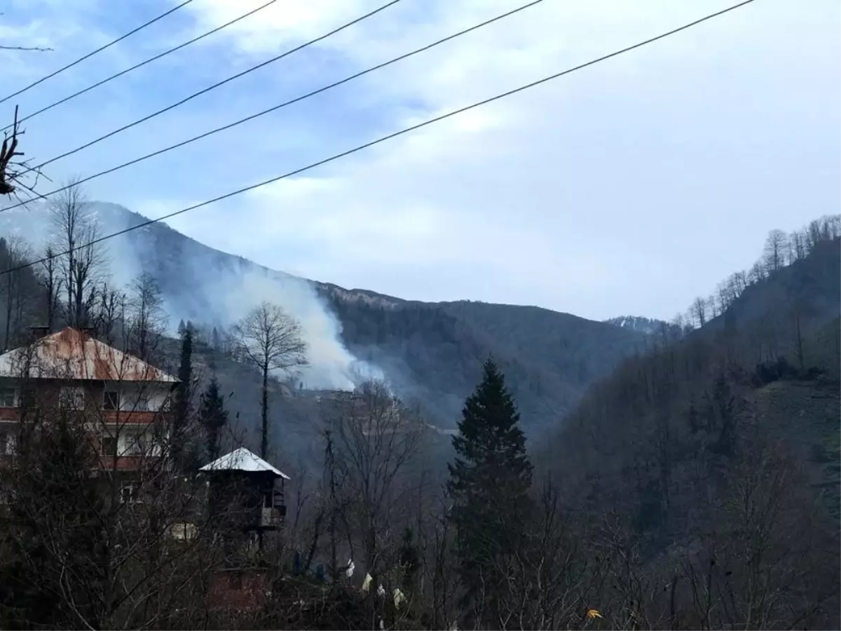 Örtü yangınları Rize\'de de başladı