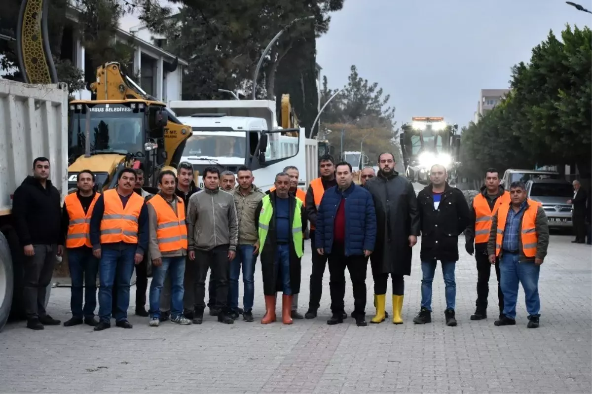 Tarsus Belediyesi, sağanak yağış ve fırtına için tedbir aldı