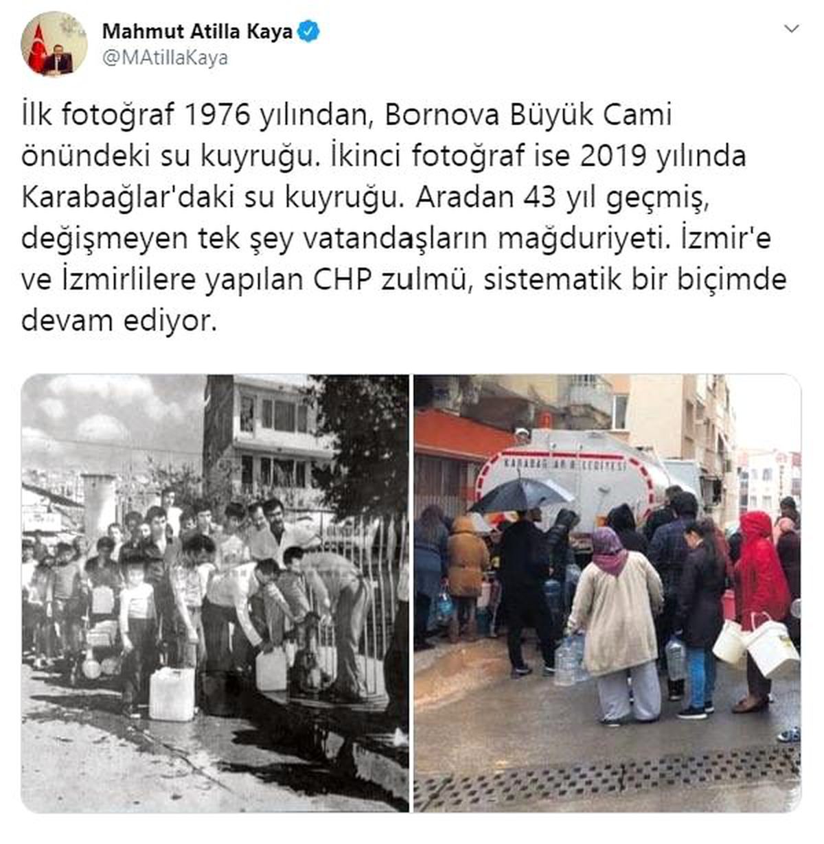 AK Parti\'li Kaya\'dan Başkan Soyer\'e \'su\' eleştirisi